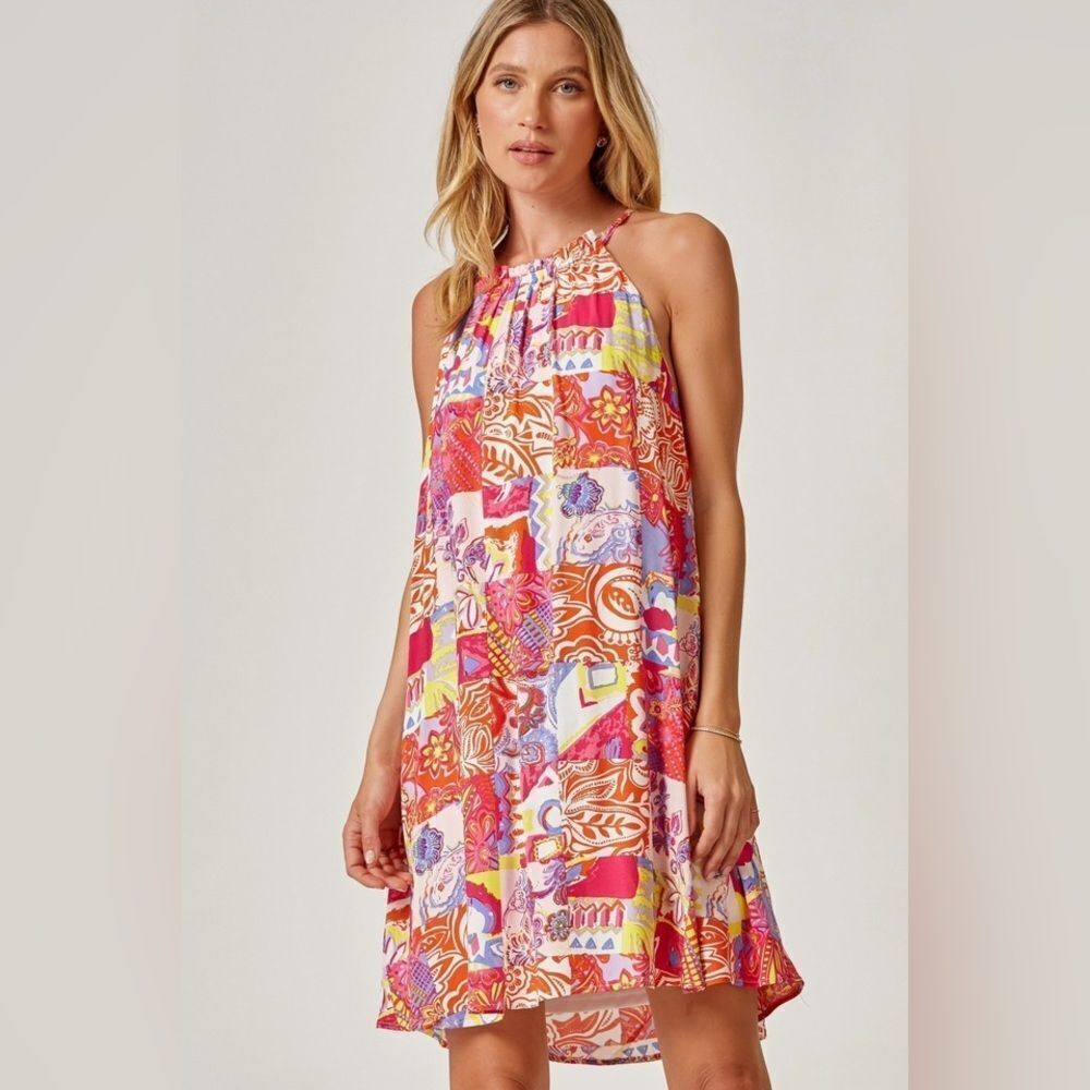 Emily Wonder Patchwork Mini Dress